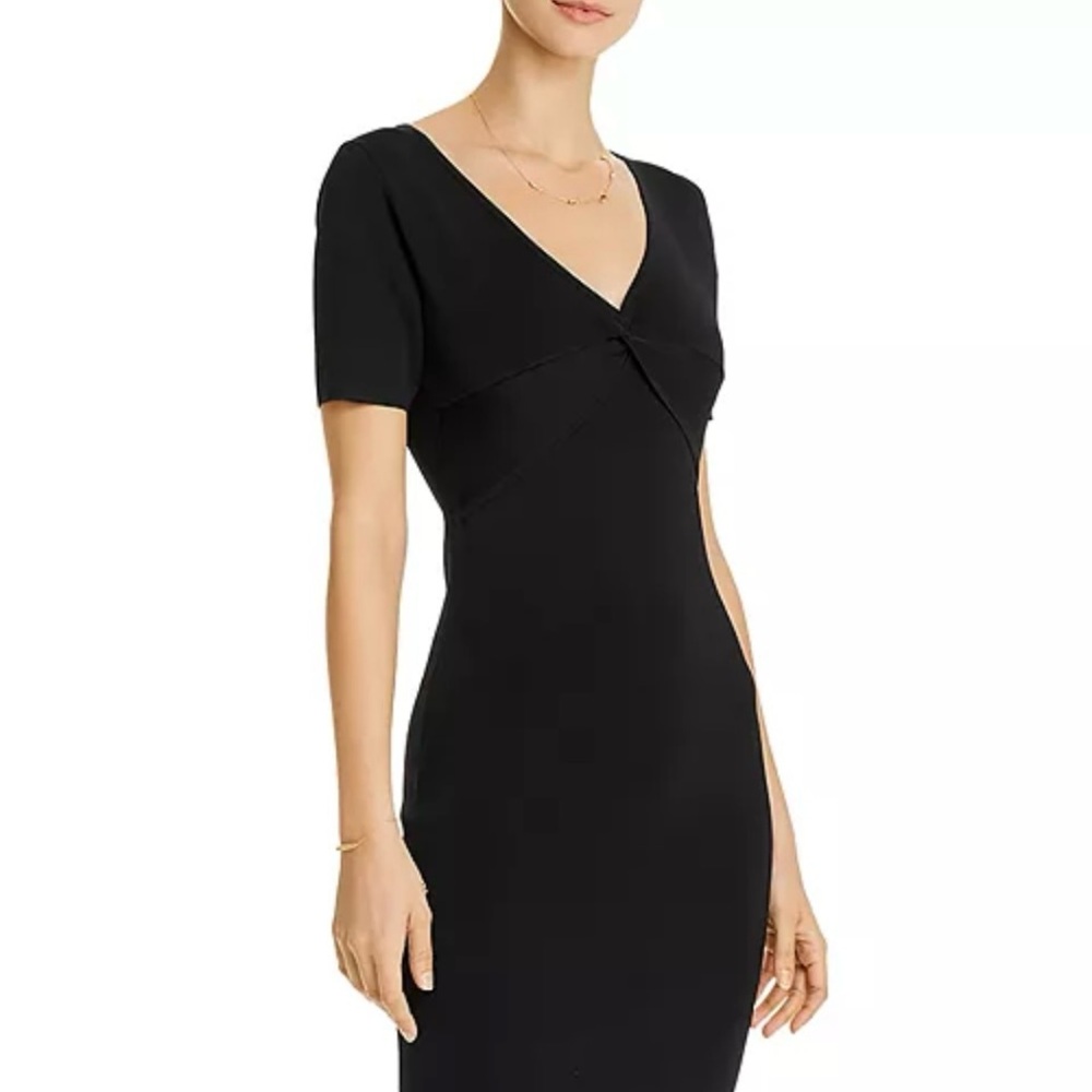 Aqua black mini dress